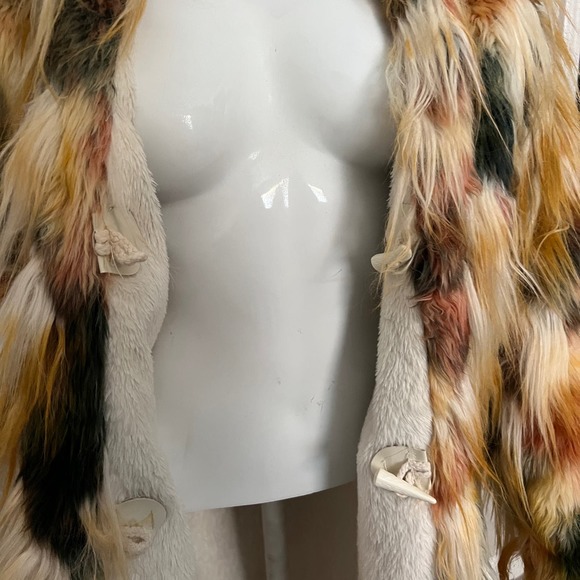Custom Made Long Pile Faux Fur Jacket Size Medium Reversible - Picture 10 of 12